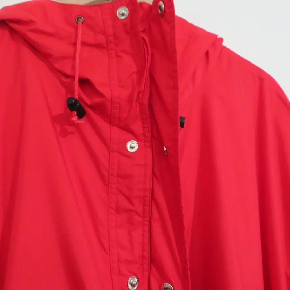 L.L. Bean Mens Sz XXL Red Vintage Nylon Hooded Anorak Pullover Jacket